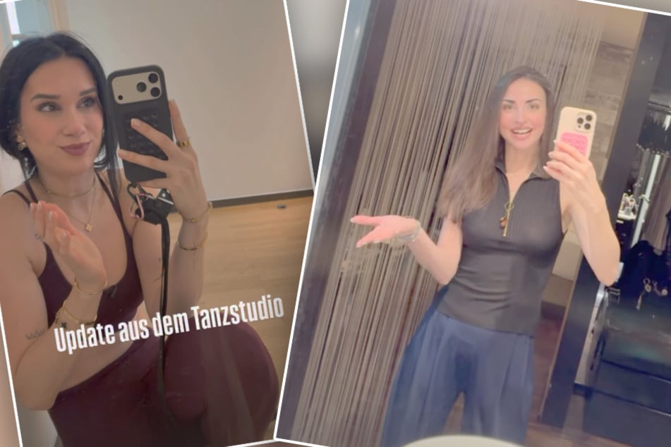 Als Promi mit dabei: Vanessa Borck (l.) - Profi Ekaterina Leonova sieht schon erste Fortschritte.