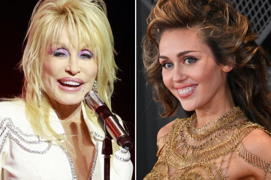 Miley Cyrus (r.) and Dolly Parton recently found out that they are actually related!