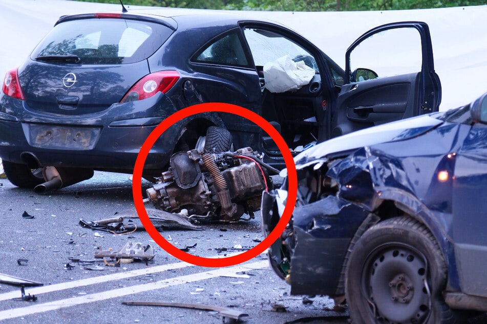 Auf der B45 im Odenwald kam es am Dienstagmorgen zu einem tragischen Unfall - dabei wurde aus einem der drei beteiligten Autos der Motor aus der Karosserie gerissen.