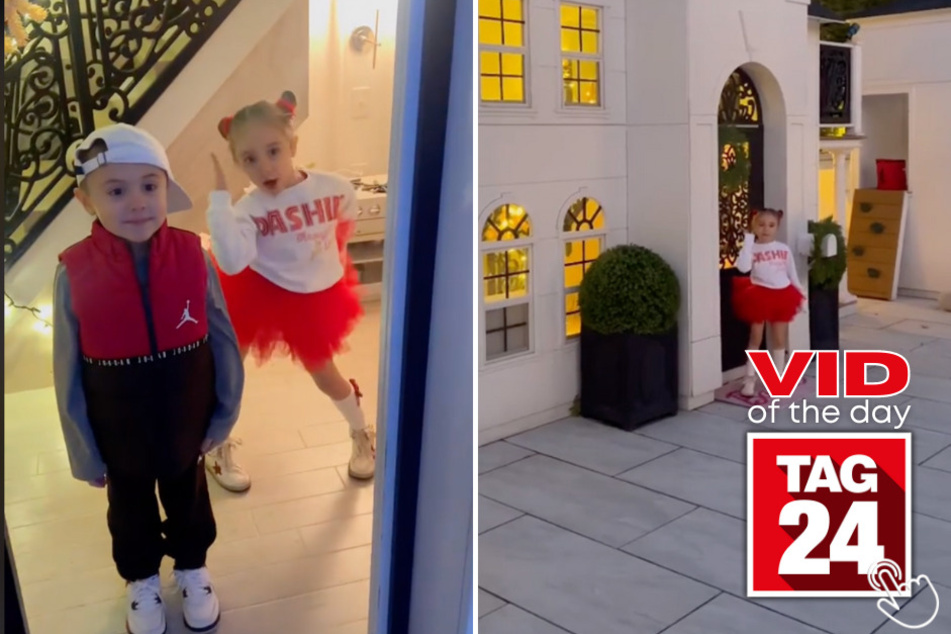 Today's Viral Video of the Day features a little girl and her brother who give viewers on TikTok a luxurious tiny playhouse tour.