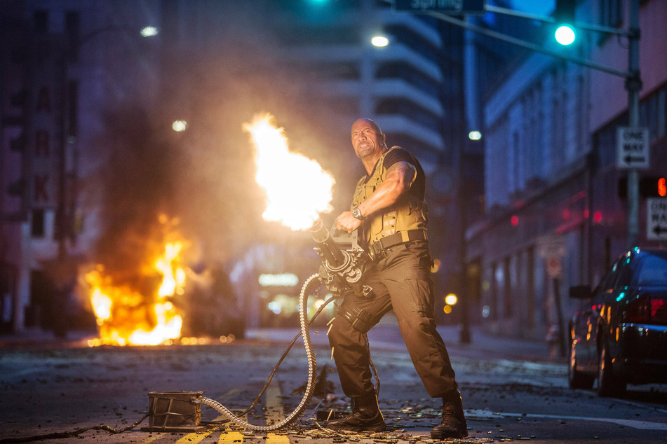 The Rock is rarely seen without a firearm in his movies, but he won't be messing with the real thing on set.