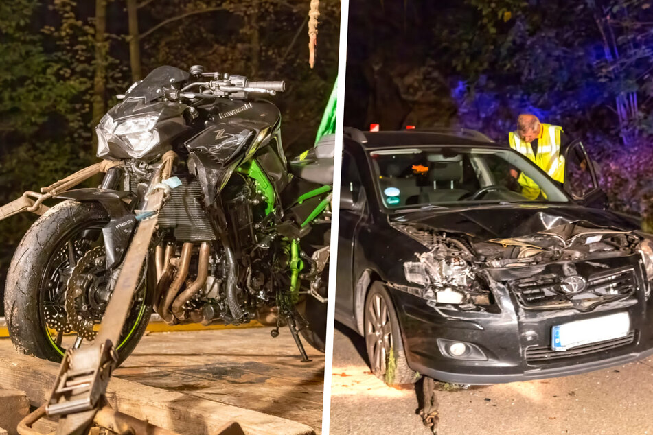Überholversuch endet im Krankenhaus: Motorradfahrer kracht in PKW