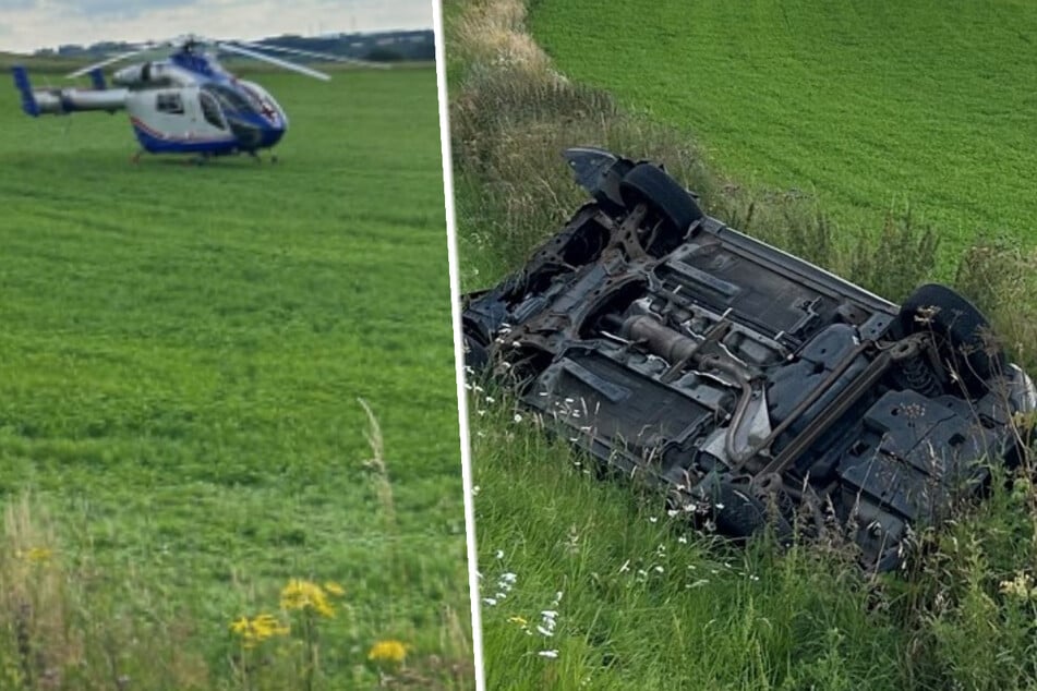 Auto kommt von Straße ab und überschlägt sich: Mutter und zwei Kinder schwer verletzt!