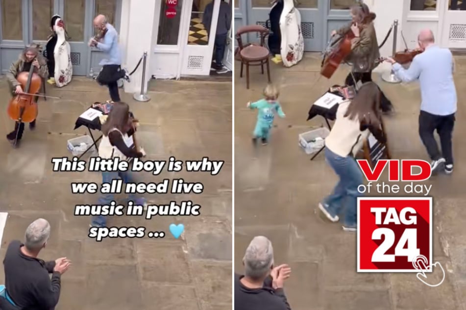 viral videos: Viral Video of the Day for May 7, 2025: Toddler epically upstages street performers!