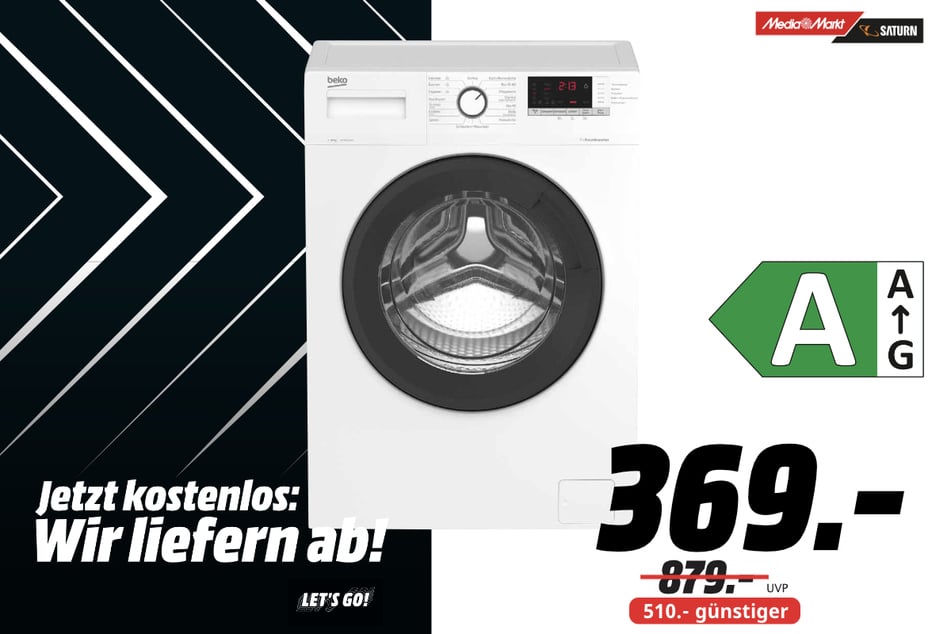 Beko-Waschmaschine für 369 statt 879 Euro.