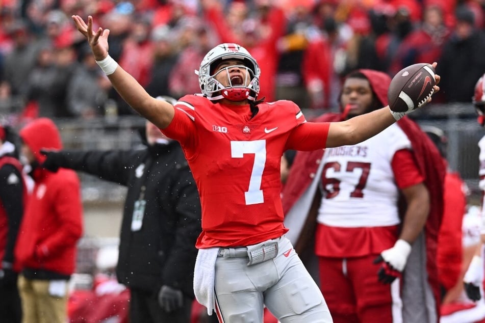 CJ Stroud became the only quarterback in Ohio State history to throw for five touchdowns against B1G competition four times in a single season.