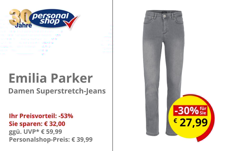 Emilia Parker Damen Superstretch-Jeans