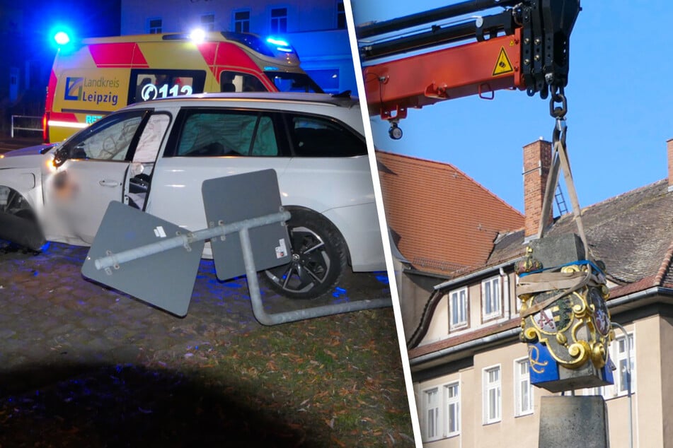 Kurioser Unfall in Sachsen: Hier verschwindet das Denkmal