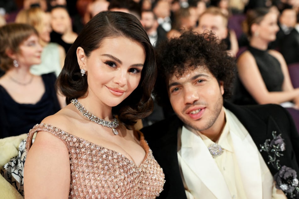 In a new interview, Selena Gomez (l.) and Benny Blanco admitted they're in no rush to head down the aisle.