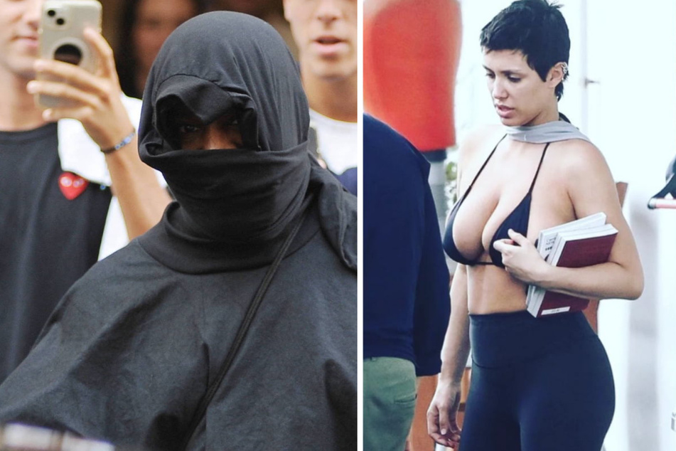 Kanye West was seen photographing his wife Bianca Censori's latest NSFW fashion in Italy on Thursday.