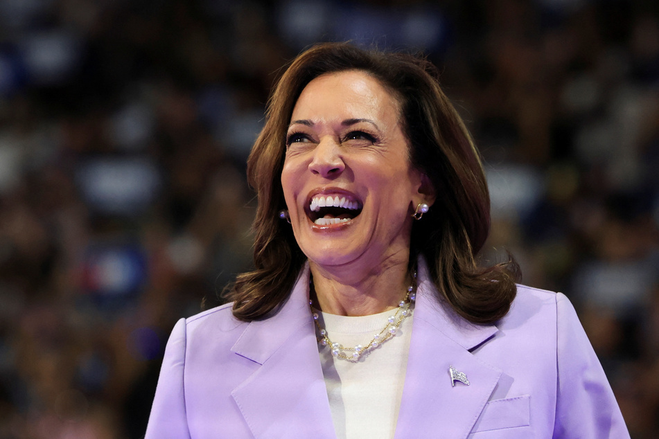 Vice President and 2024 Democratic nominee Kamala Harris attends a campaign event at the University of Nevada, Las Vegas campus