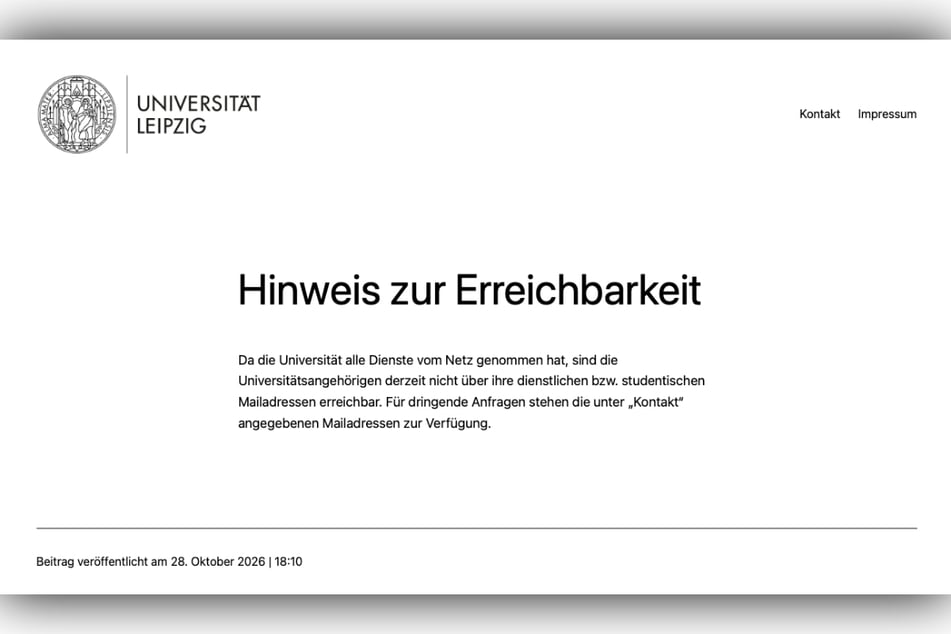 Ruft man die Seite der Uni auf, bekommt man nicht viel mehr Informationen als diese.