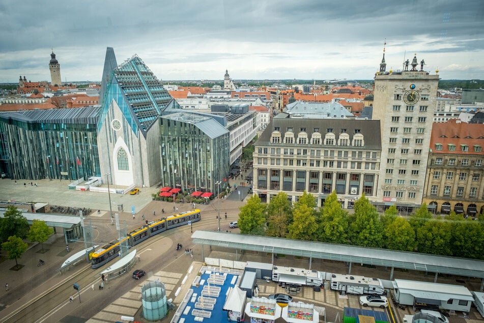 Von oben aus sieht man alle Leipziger Sehenswürdigkeiten.