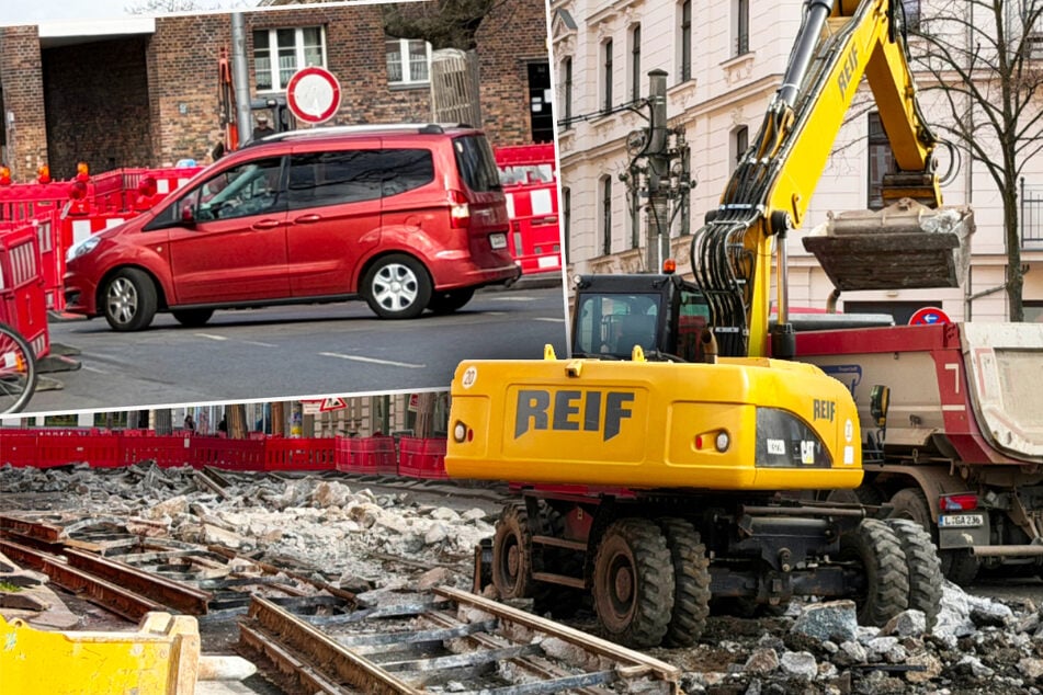 Großbaustelle in Stötteritz hat erst begonnen: Autofahrer tappen in "Sackgassenfalle"