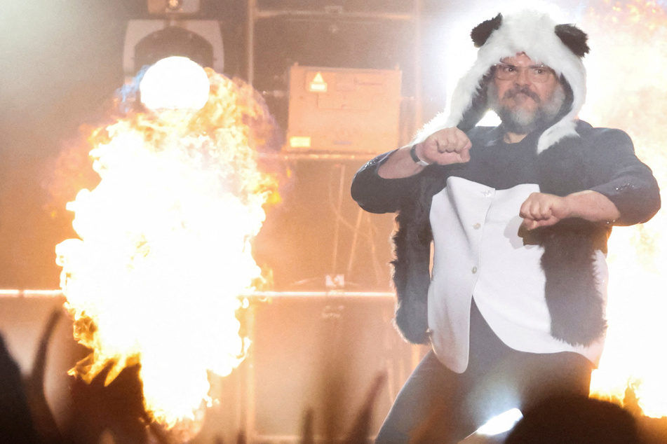 Jack Black showed up in a panda suit at Sunday night's awards.