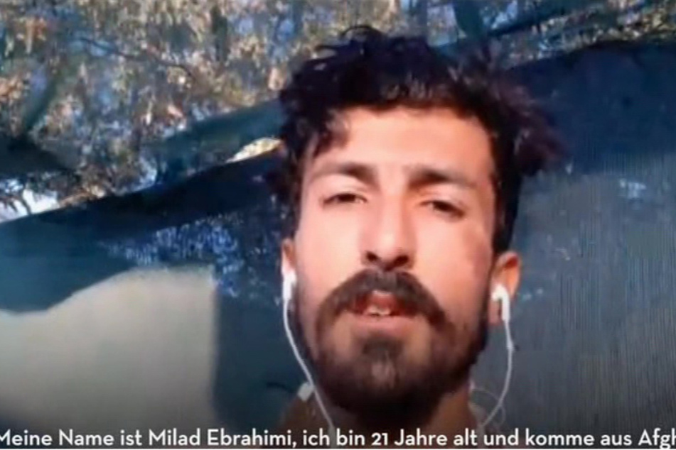 Milad Ebrahimi (21) berichtete von den schrecklichen Zuständen in Moria.