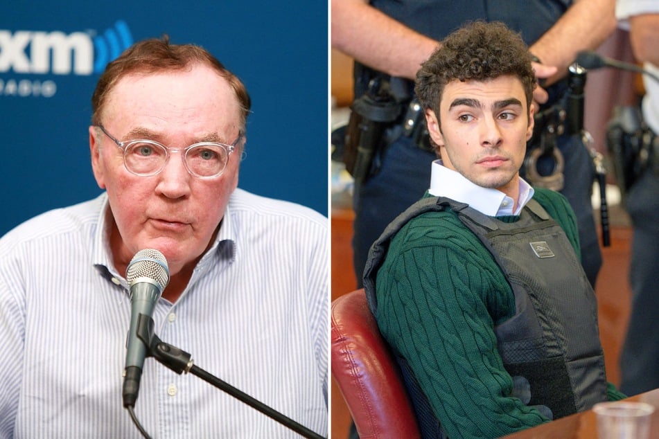 Crime writer James Patterson (l.) and journalist Vicky Ward have teamed up to write a book about Luigi Mangione (r.), who allegedly murdered a UnitedHealthcare CEO last year.