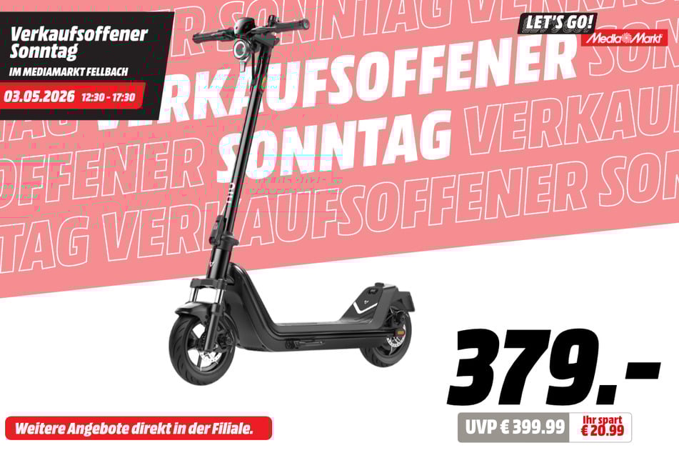 Niu-E-Scooter KQi 300P für 379 statt 399,99 Euro.