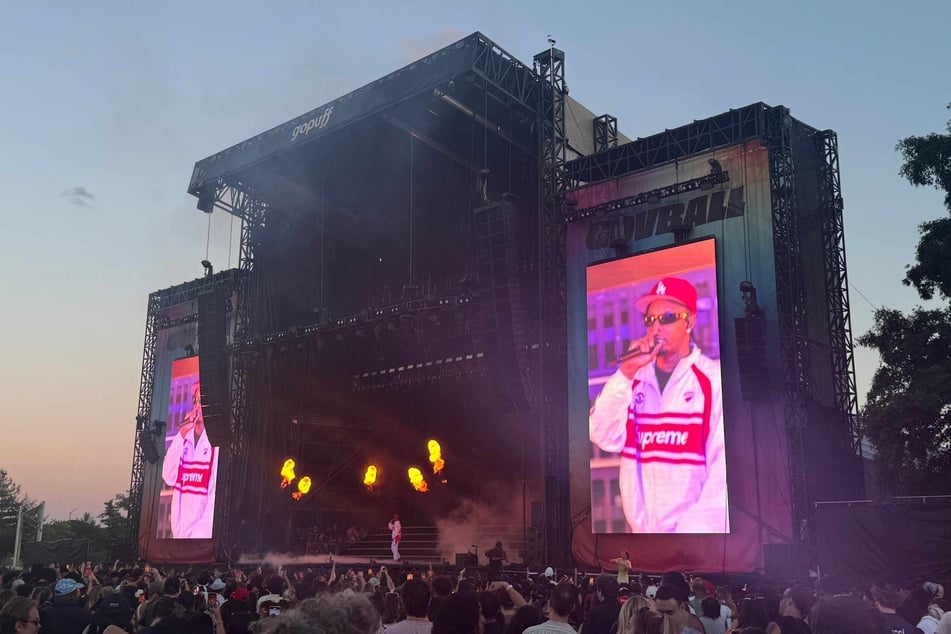 21 Savage amped up the Gov Ball crowd with pyrotechnics during his set on Saturday.