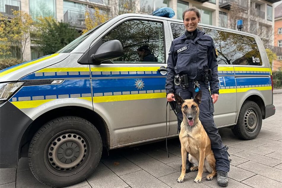 Franziska (28) und ihr Diensthund "Disco" (6) arbeiten seit fünf Jahren zusammen.