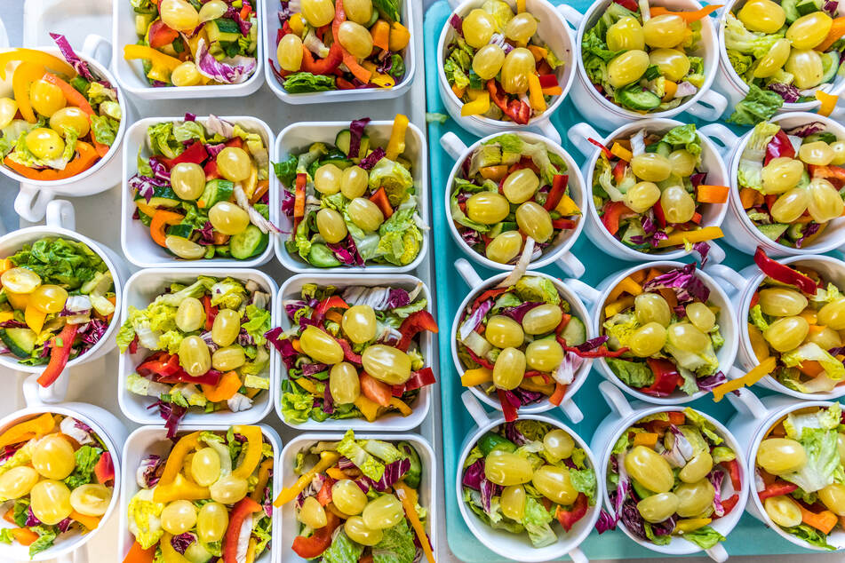 Zu jeder Hauptspeise gab es einen leckeren Salat.