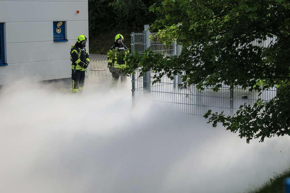 Die Feuerwehr musste aufgrund eines Gaslecks an einem Stickstofftank in Schwarzenberg ausrücken.