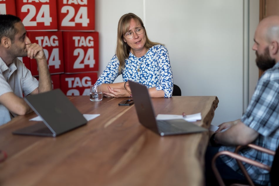 Die Spitzenkandidatin der Linken nahm im Gespräch mit den TAG24-Reportern kein Blatt vor den Mund.