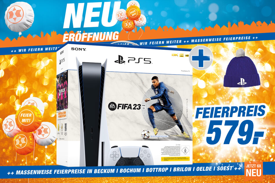 Sony Playstation 5 im FIFA23-Bundle für 579 Euro.