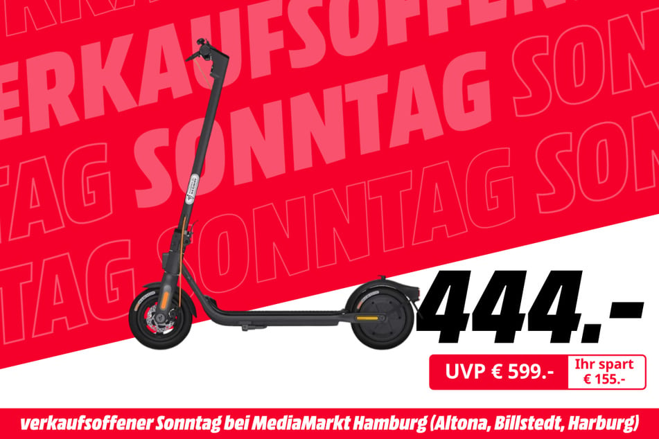 Ninebot-E-Scooter für 444 statt 599 Euro.