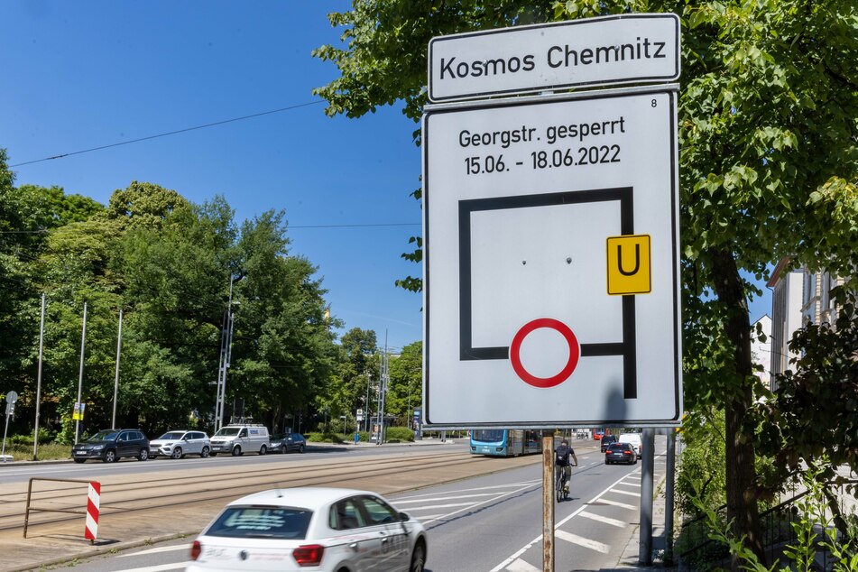 Die Georgstraße und auch die Karl-Liebknecht-Straße werden zum KOSMOS Chemnitz gesperrt.