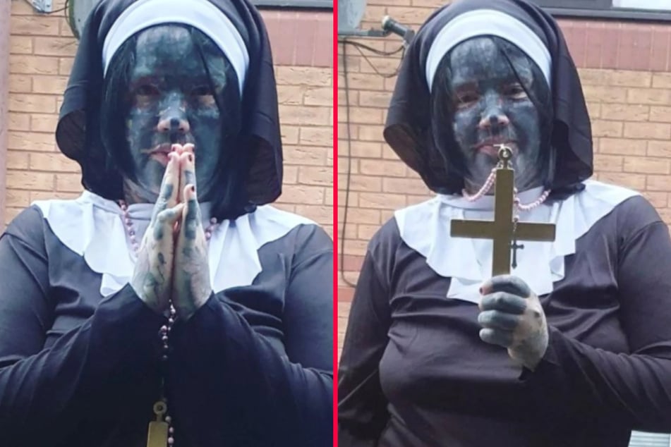 Melissa "Missy" Sloan said Halloween is the one night of the year when she doesn't have to hide her face.