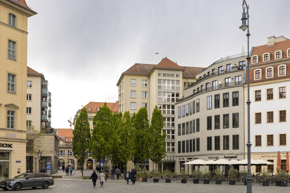 Der Blick in die Moritzgasse: Hier soll das Hotel Stadt Rom errichtet werden.