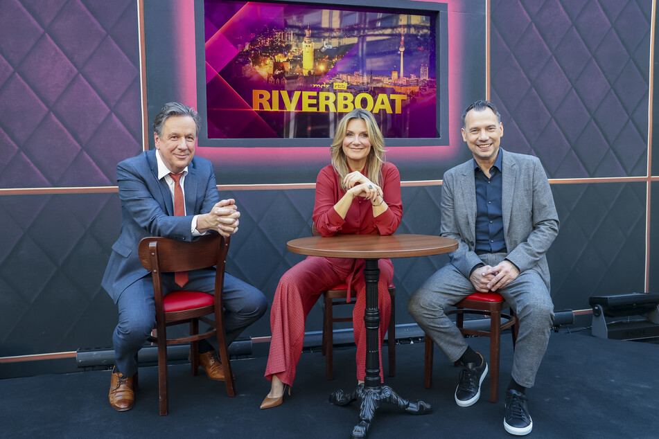 Das aktuelle "Riverboat"-Team: Jörg Kachelmann (l.), Kim Fisher (52) und Sebastian Fitzek (50).