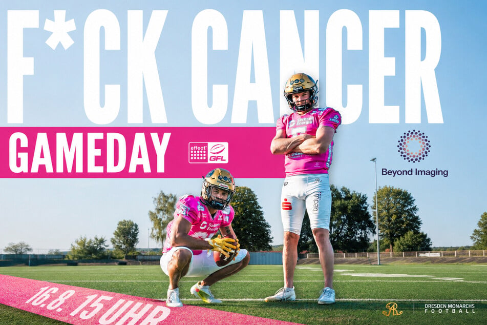 Zum F*CK CANCER GAMEDAY am Sonntag (16.8.) empfangen die Dresden Monarchs die Hildesheim Invaders.