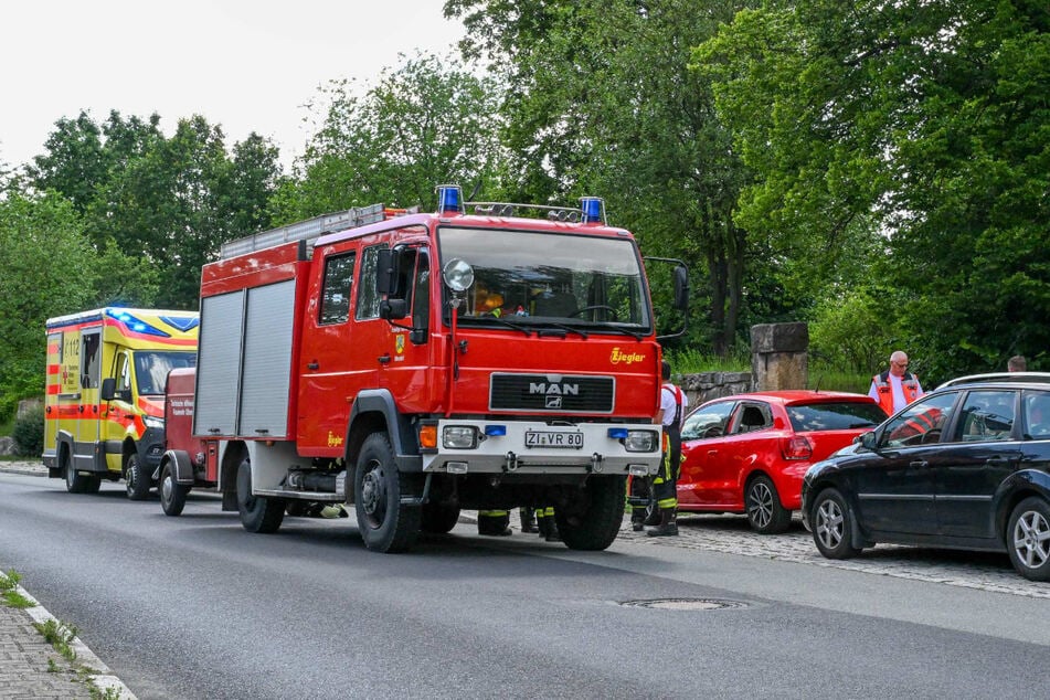 Kameraden der Freiwilligen Feuerwehr Olbersdorf retteten das Kleinkind aus einer brenzligen Lage.