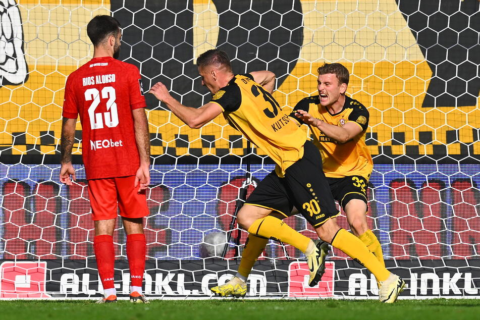 In der Hinrunde spielte die SGD 3:3 gegen Rot-Weiss Essen. Stefan Kutschke rettete in der Nachspielzeit mit seinem Tor den Punkt.