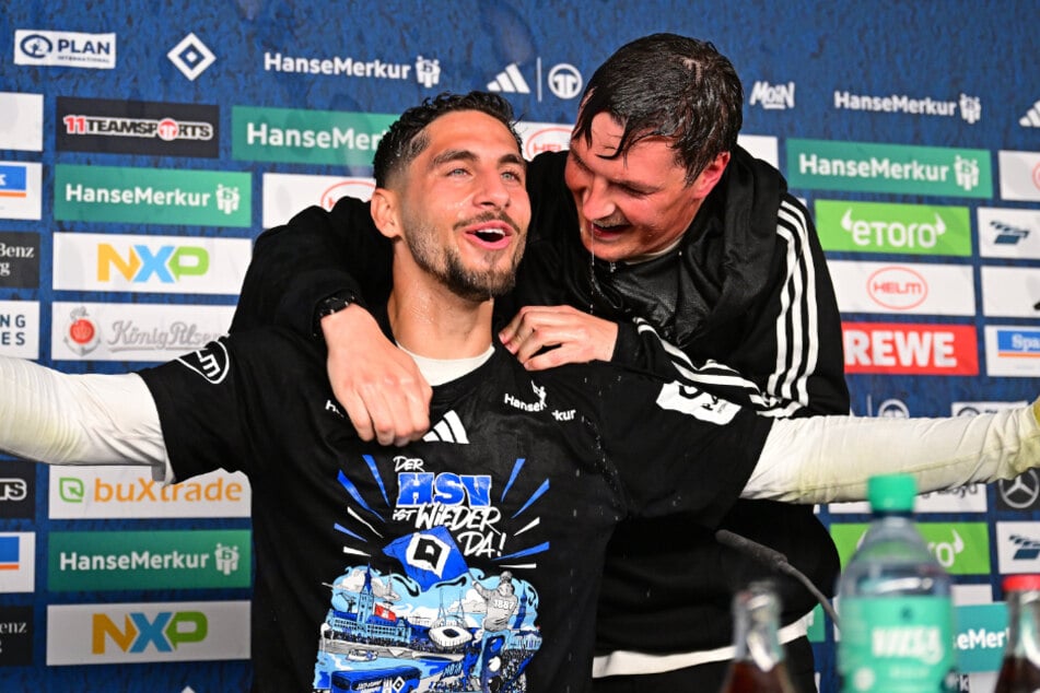 HSV-Coach Merlin Polzin (34, r.) und Schlüsselspieler Ludovit Reis (24) haben ein super Verhältnis. Ob das reicht, um den Niederländer zum Bleiben zu bewegen?