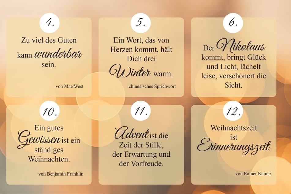Der Sprüche-Adventskalender bringt die beschenkte Person so richtig in Weihnachtsstimmung.