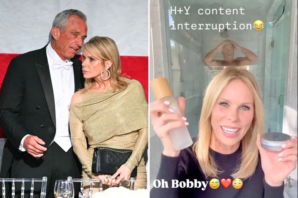 Cheryl Hines recently did a promotional video for her beauty products that featured her husband Robert F. Kennedy Jr. naked in the shower.