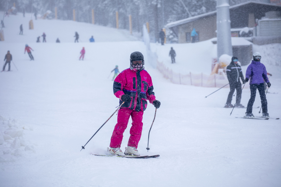 Schnee ohne Ende! Am Keilberg kamen die Skifahrer auf ihre Kosten.