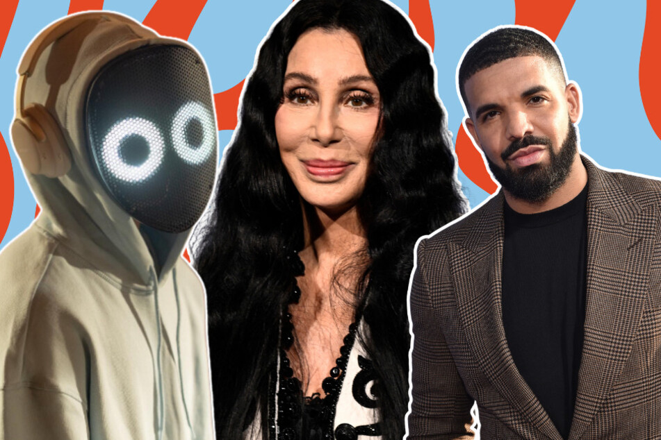 There is a ton of new music dropping the week of October 2 from artists like Cher (c.), Drake (r.), Bazzi (l.), and more!