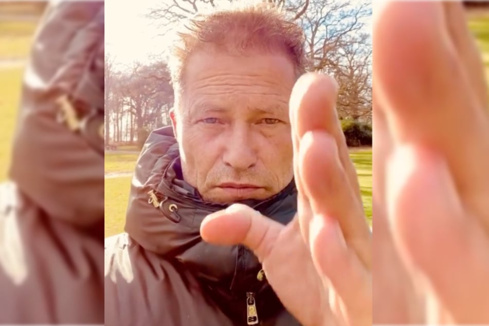 Til Schweiger erklärt, wie ihm die Spaziergänger im Park entgegen kommen.