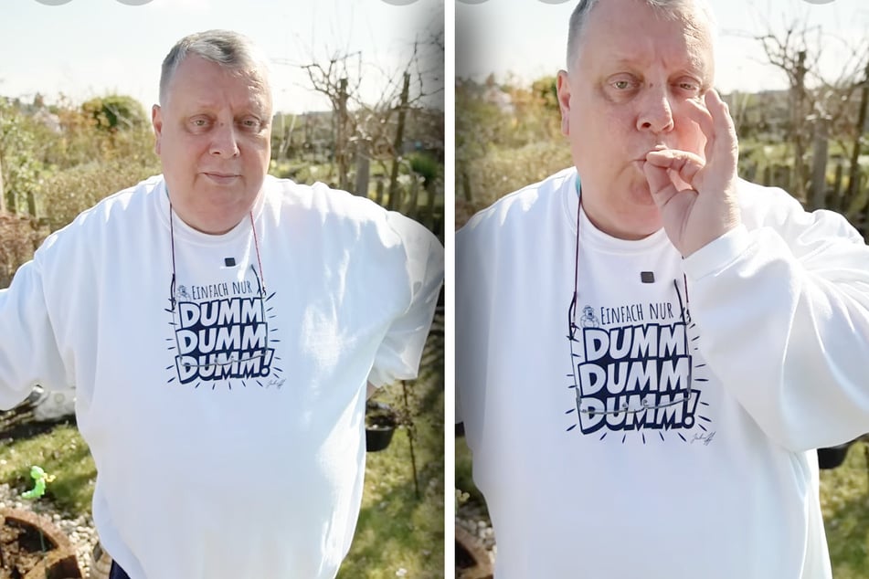 In zwei Wochen soll sein Garten wieder picobello aussehen, kündigt Baumann an.