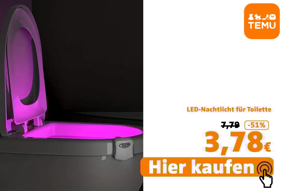 LED-Nachtlicht für Toilette für 3,78 statt 7,79 Euro.