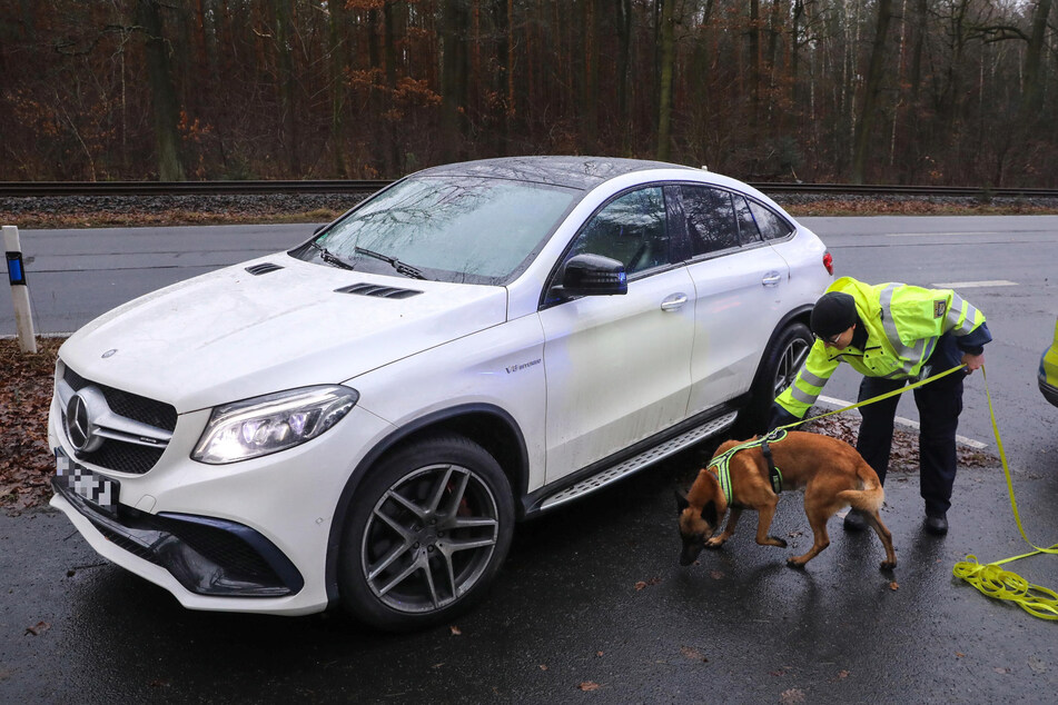 Für die Fahndung nach dem Dieb wurde ein Spürhund herangezogen.