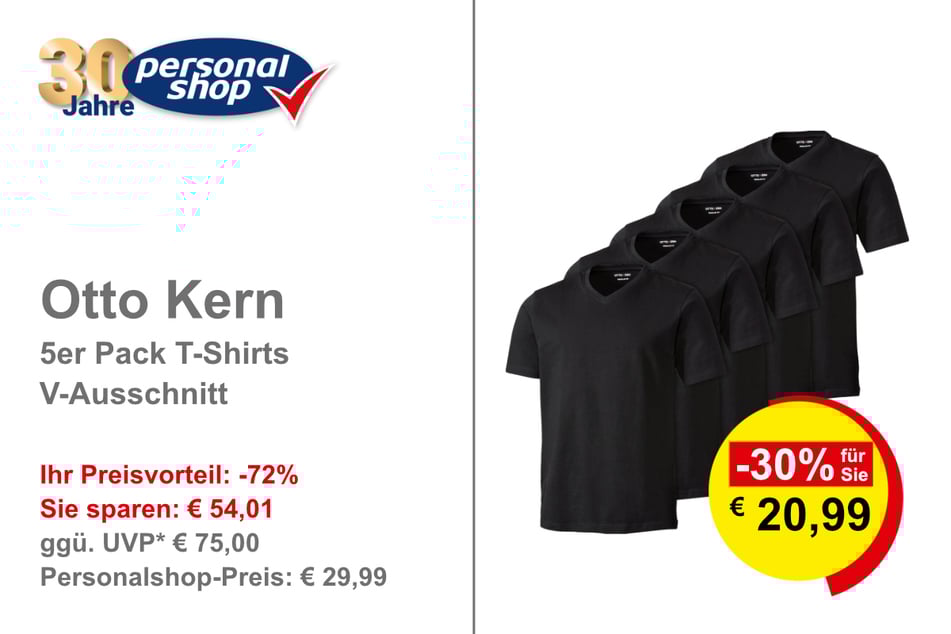 Otto Kern 5er Pack T-Shirts V-Ausschnitt