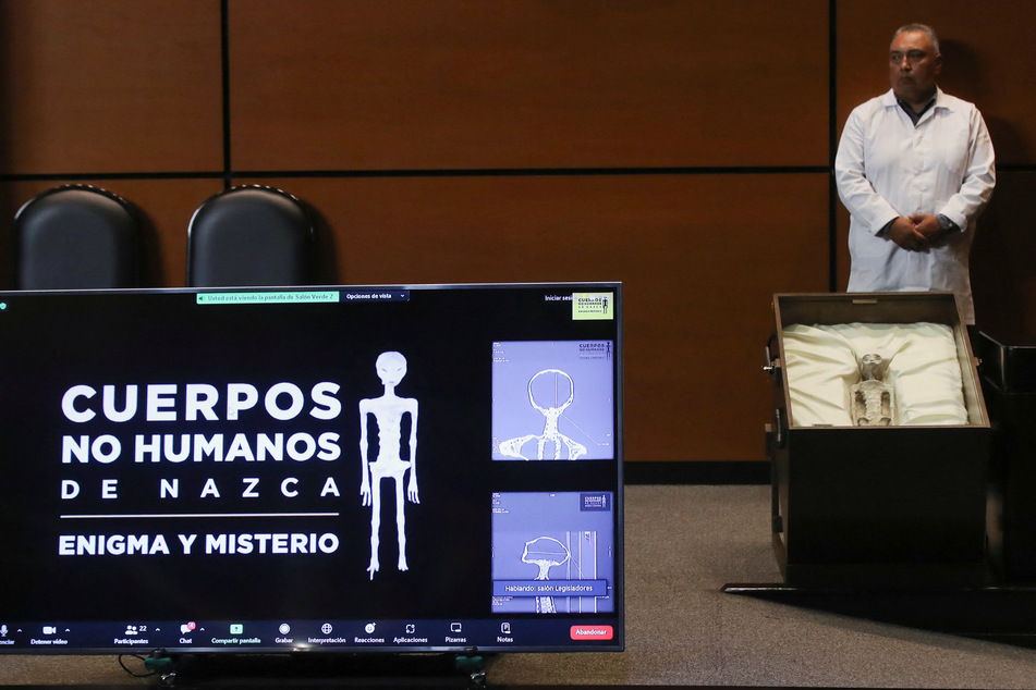 A hearing in Mexico's Congress featured the supposed bodies of "non-human" beings.