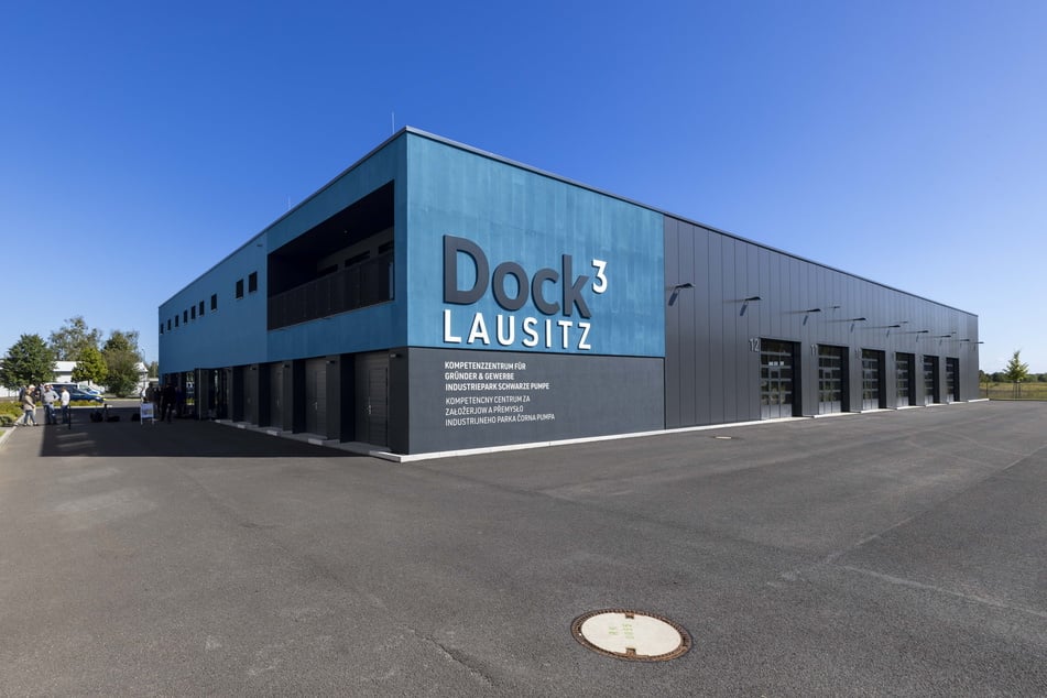 In dem Gewerbe-Gebäude "Dock³ Lausitz" im Industriepark Schwarze Pumpe tagten die hochrangigen Politiker.
