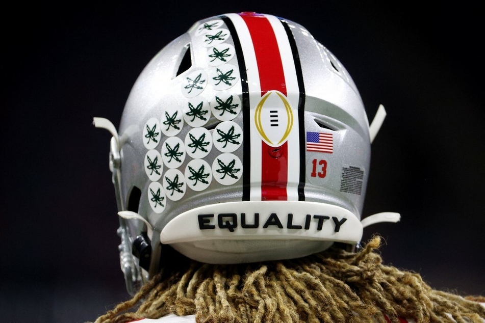 Gee Scott Jr. of the Ohio State Buckeyes before the game against the Clemson Tigers during the College Football Playoff.