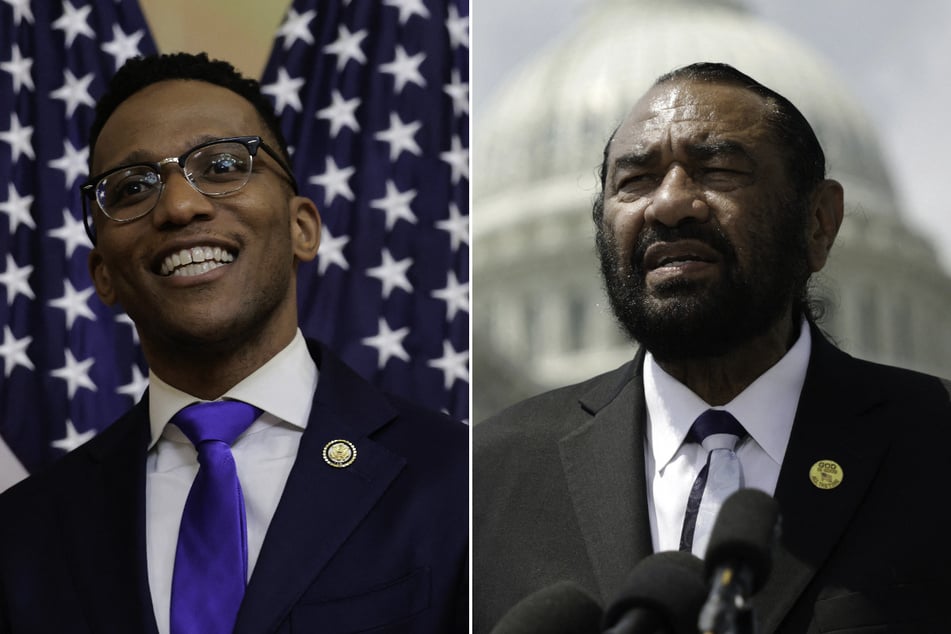US Representatives Christian Menefee (l.) and Al Green are facing off in the Democratic primary in Texas' 18th congressional district.